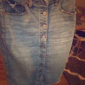 Abercrombie & Fitch midi denim skirt